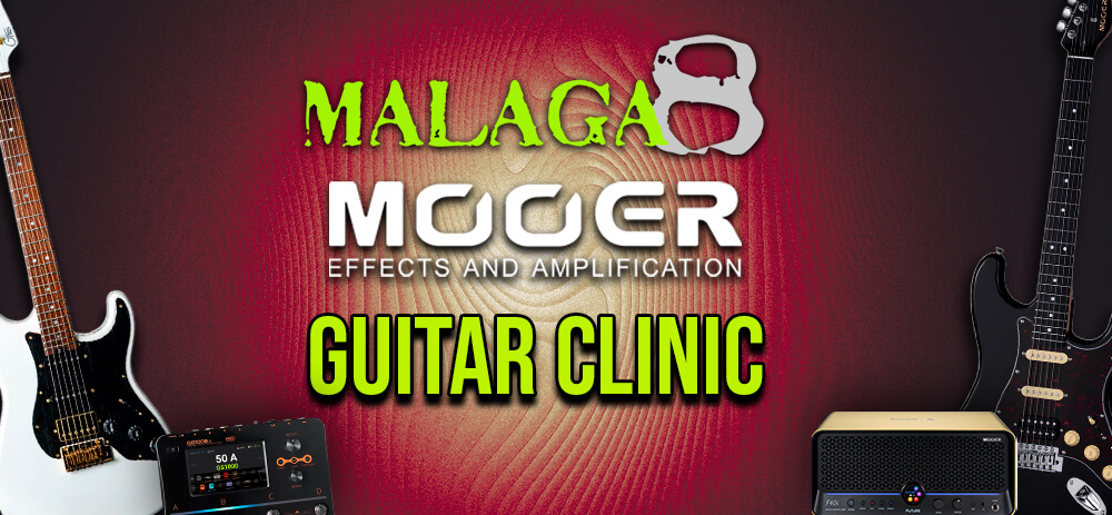 Evento Mooer en Malaga8: descubre la línea de guitarras GTRS y el futuro de la guitarra eléctrica.
